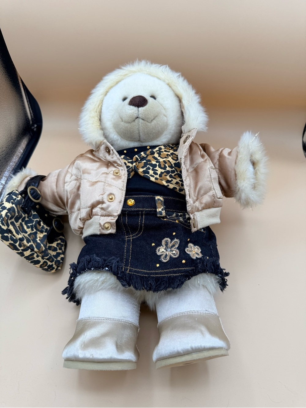 Y2K Build-A-Bear Complete With Full Winter Puffer And Skirt Outfit 5 Pieces